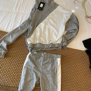 Biker shorts hoodie set from fashion nova